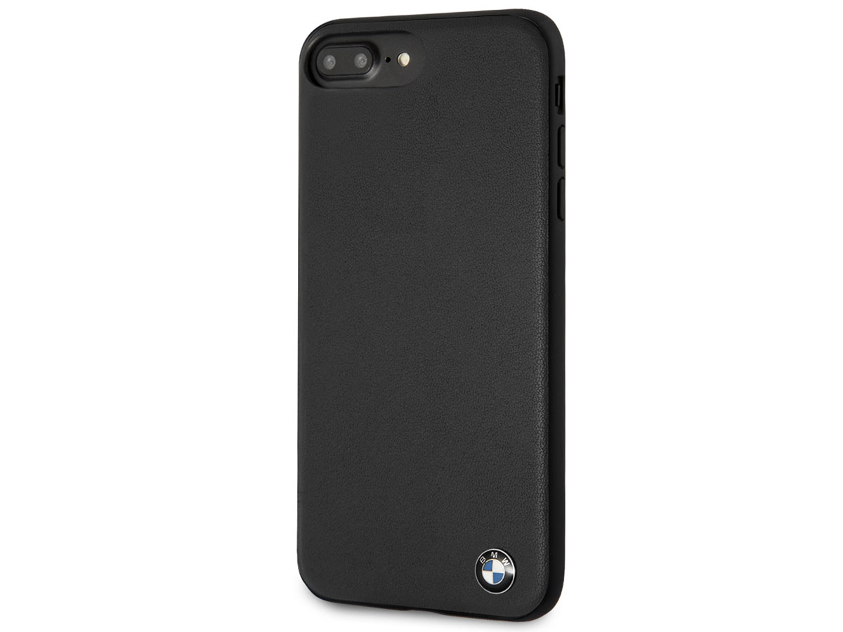 BMW Leather Back Case - iPhone 8+/7+/6+ Hoesje Leer