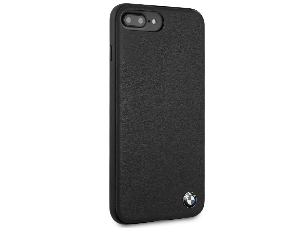 BMW Leather Back Case - iPhone 8+/7+/6+ Hoesje Leer