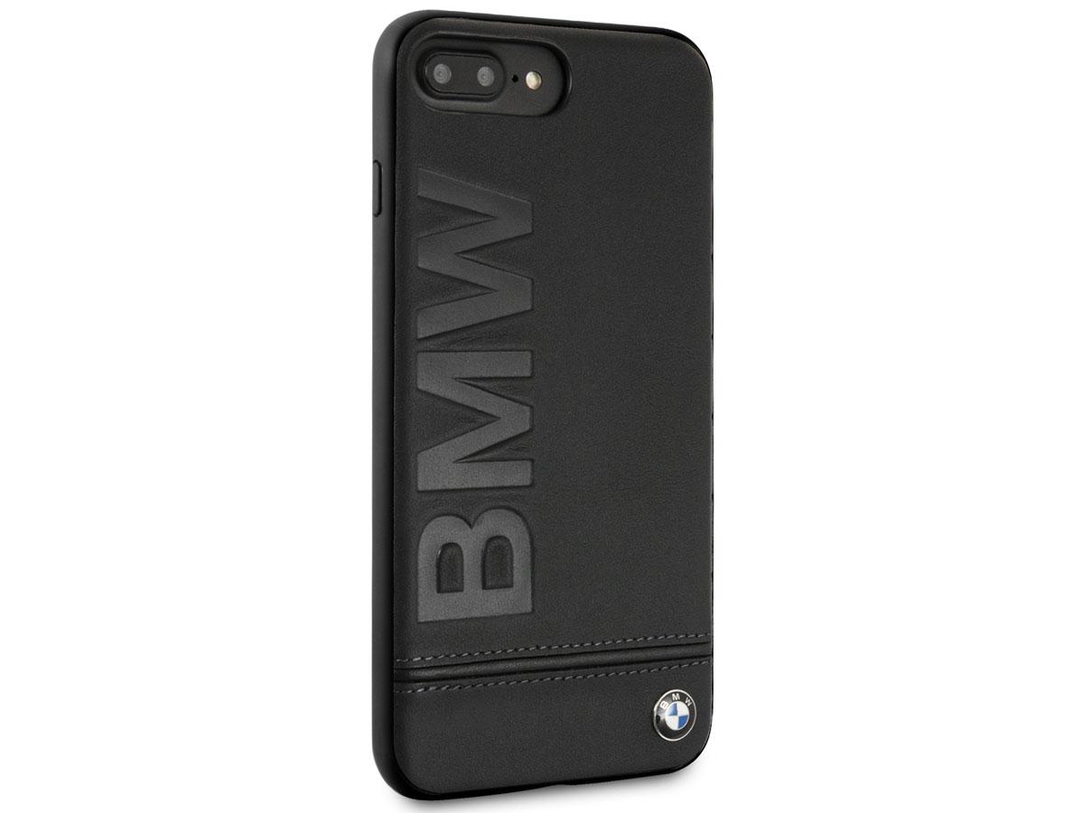 BMW Logo Hard Case - Leren iPhone 8+/7+/6+ hoesje