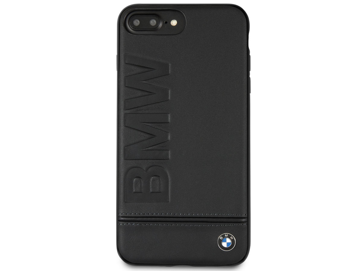 BMW Logo Hard Case - Leren iPhone 8+/7+/6+ hoesje