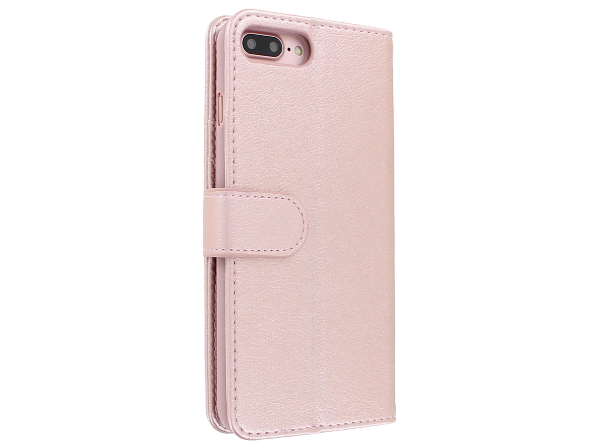 Zip Wallet Case Rosé Goud - iPhone 8+/7+/6+ hoesje