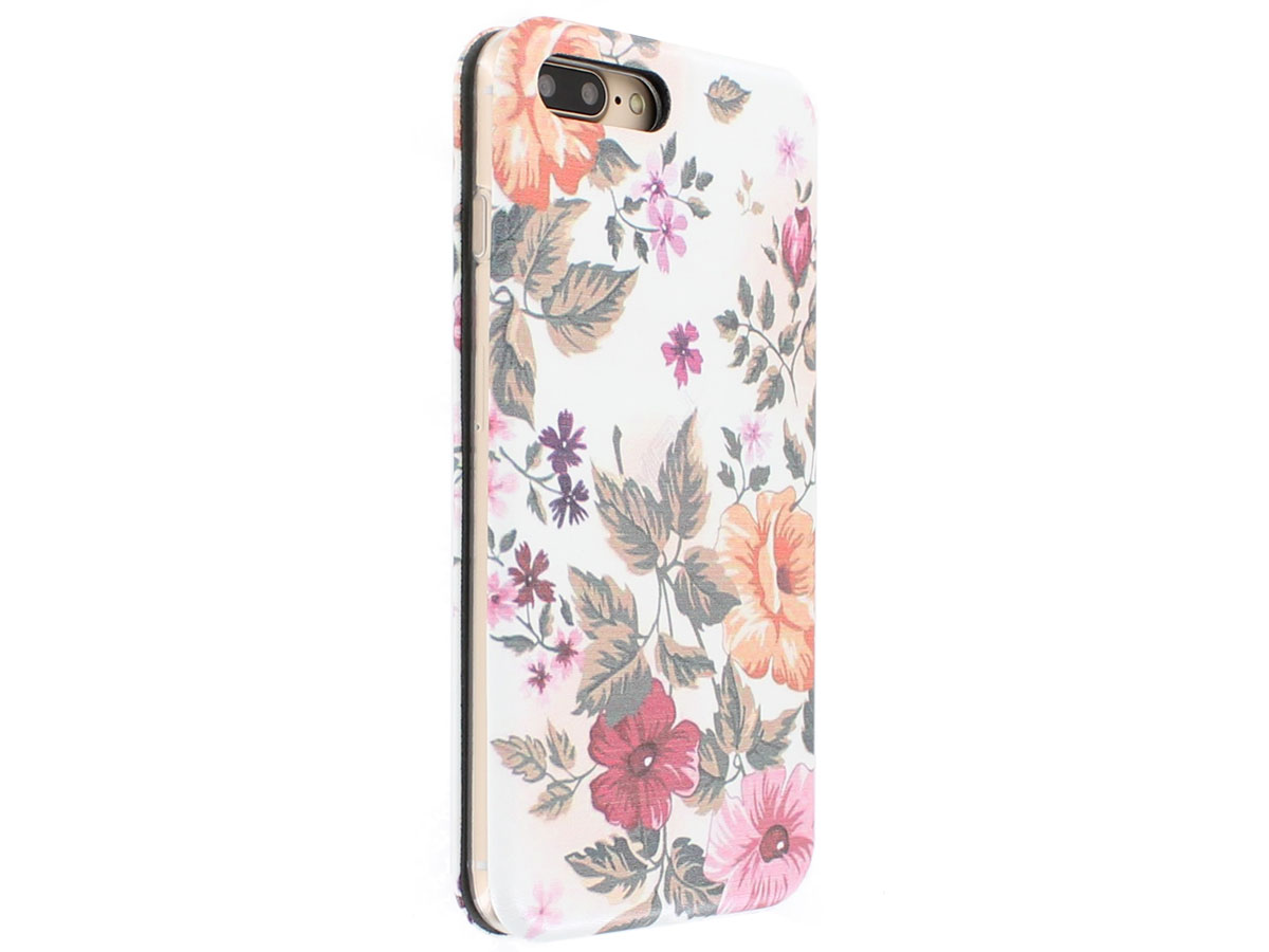 Slim Elegant Bookcase Floral - iPhone 8+/7+ hoesje