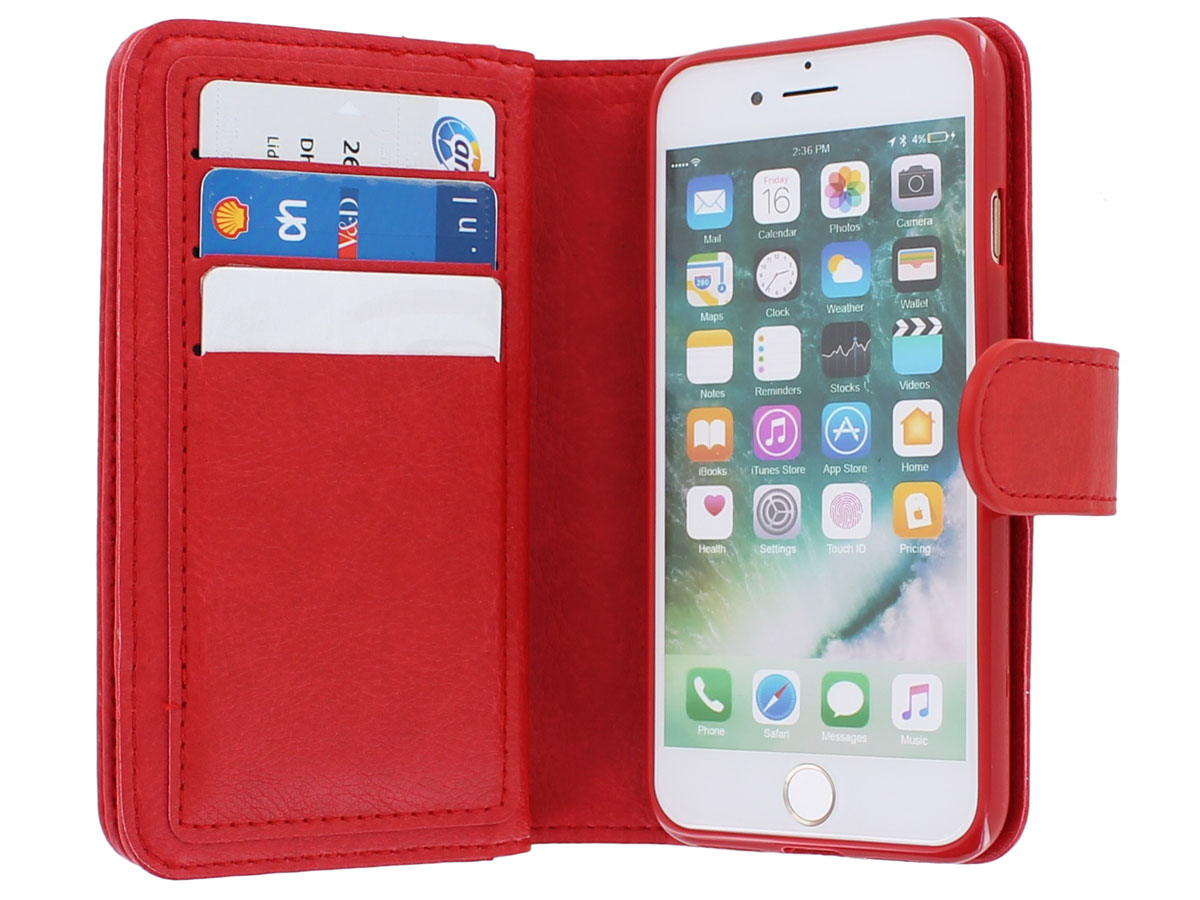 True Wallet Book Case XL Rood - iPhone 8+/7+ hoesje 