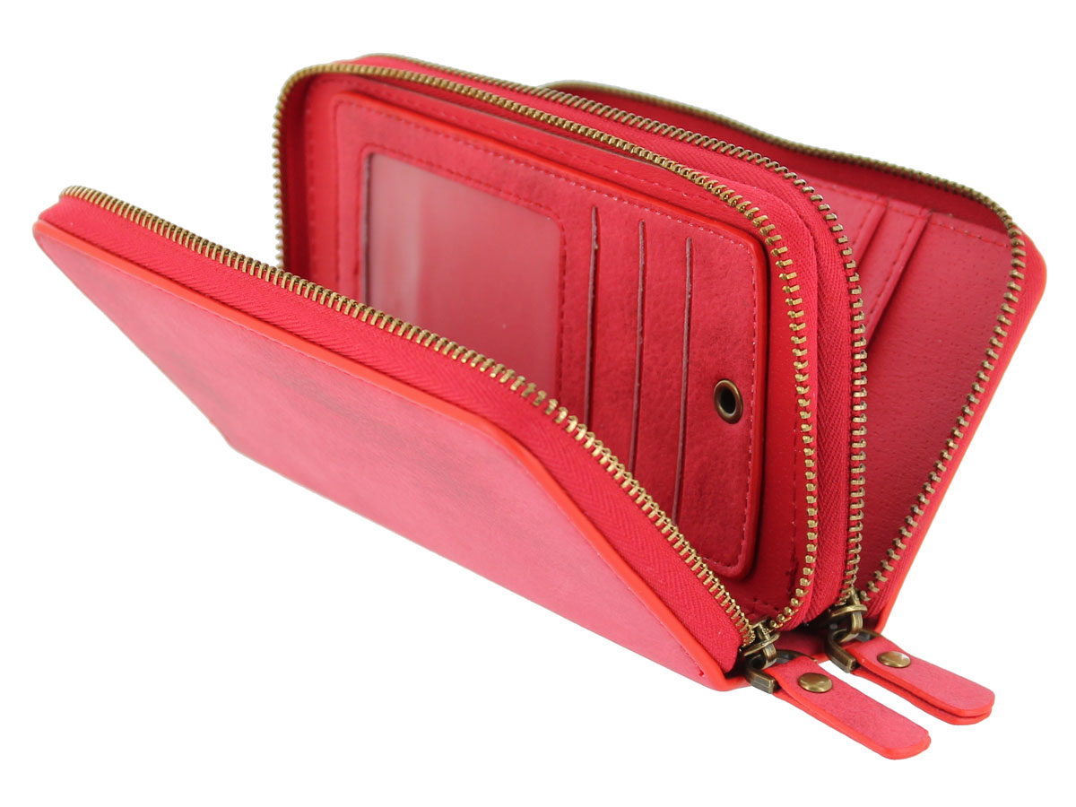 Smartphone Wallet met Magnet iPhone 8+/7+ hoesje Rood