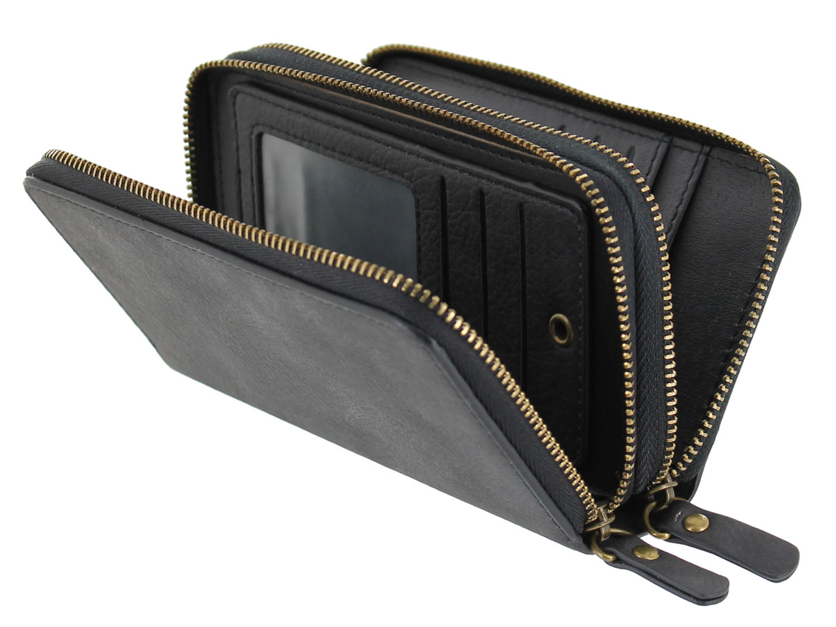 Smartphone Wallet met Magnet iPhone 8+/7+ hoesje Zwart