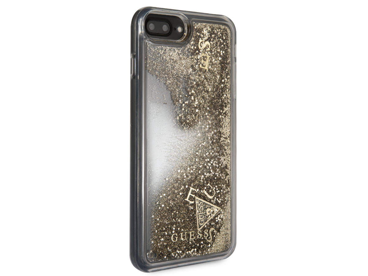 Guess Floating Logo Case Goud - iPhone 8+/7+/6+ hoesje