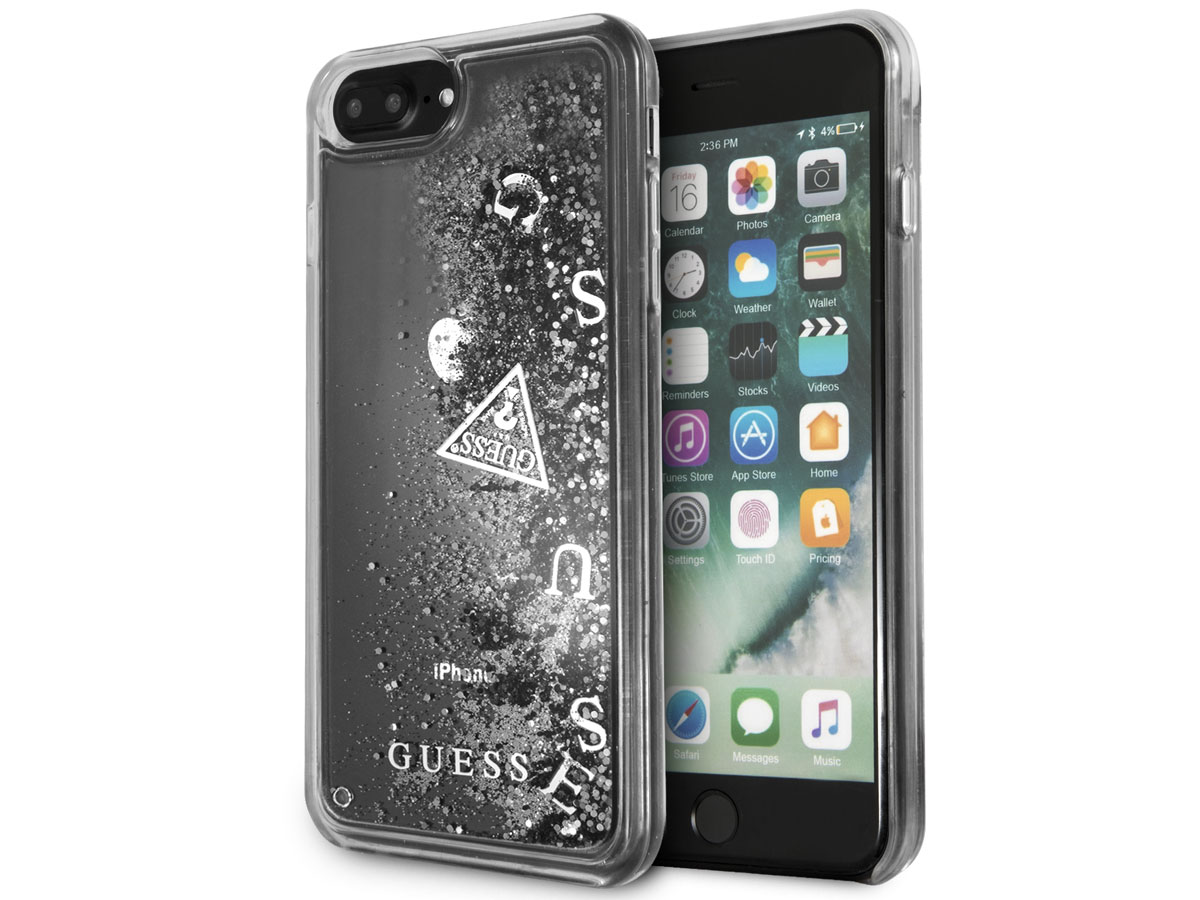 Guess Floating Logo Case Zilver - iPhone 8+/7+/6+ hoesje