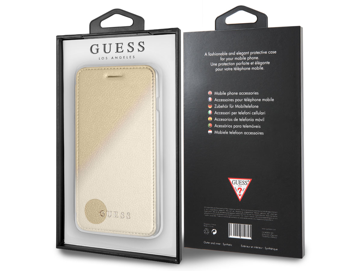 Guess Iridescent Book Goud - iPhone 8+/7+/6+ hoesje