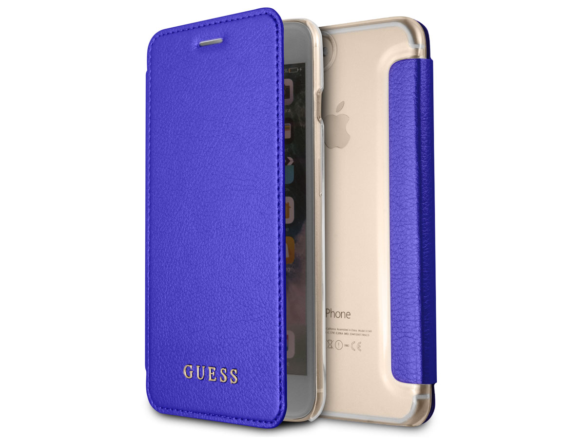 Guess Iridescent Book Blauw - iPhone 8+/7+/6+ hoesje