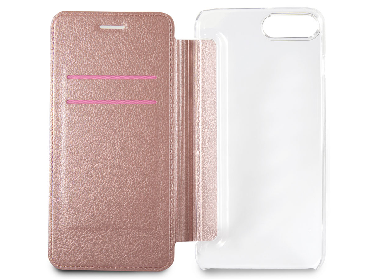 Guess Iridescent Book Rosé - iPhone 8+/7+/6+ hoesje