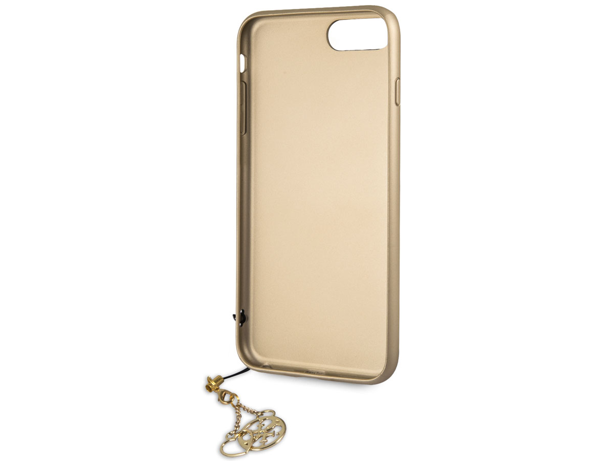 Guess Monogram Charm Case Bruin - iPhone 8+/7+/6+ hoesje