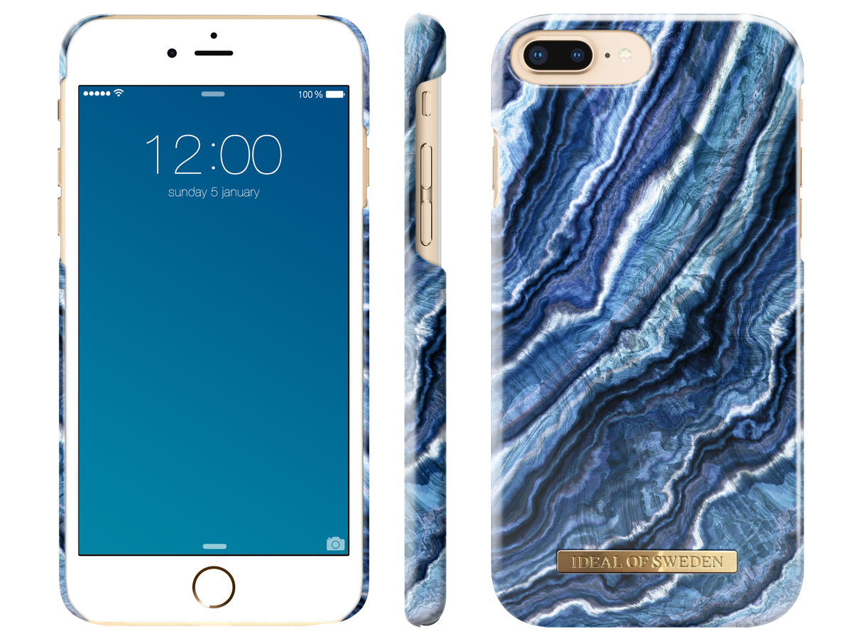 iDeal of Sweden Case Indigo Swirl - iPhone 8+/7+/6+ hoesje