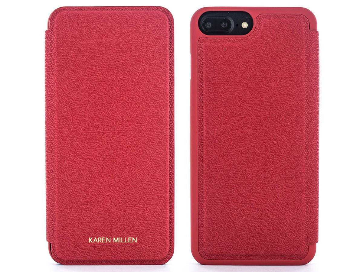Karen Millen Folio Case Rood - iPhone 8+/7+/6+ Hoesje