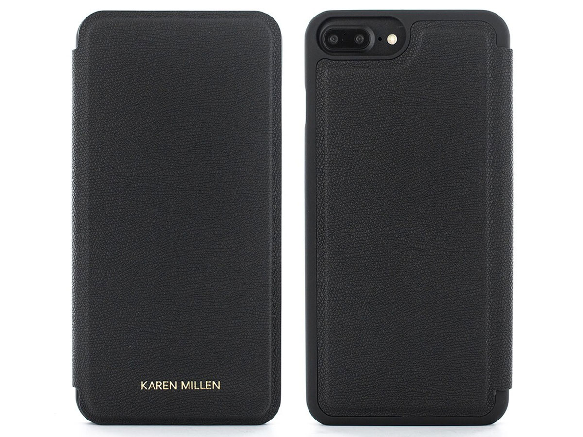 Karen Millen Folio Case Zwart - iPhone 8+/7+/6+ Hoesje