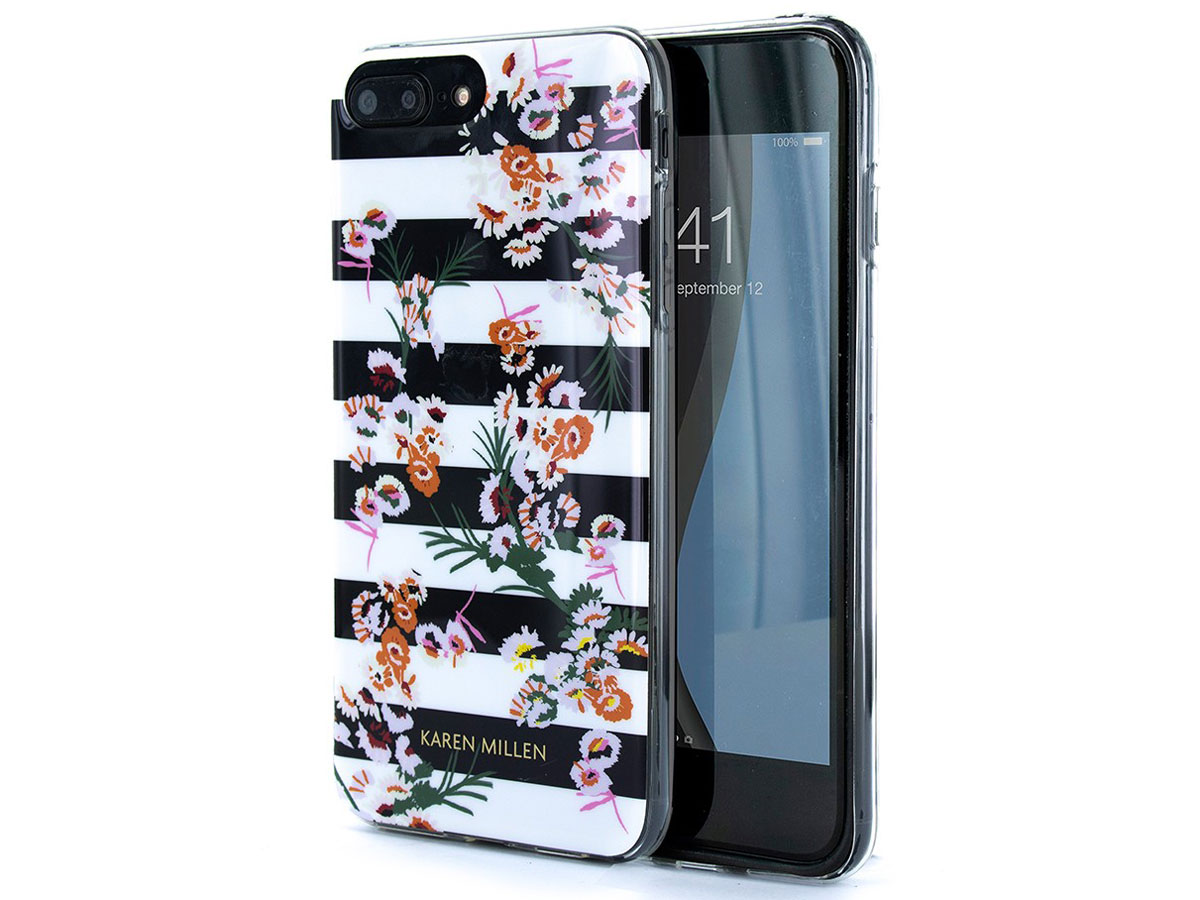 Karen Millen Striped Florals - iPhone 8+/7+/6+ Hoesje