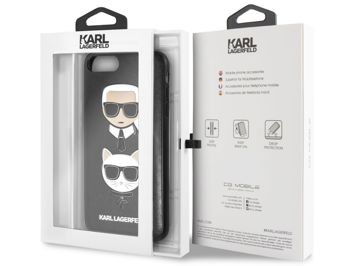 Karl Lagerfeld & Choupette Case - iPhone 8+/7+/6+ hoesje
