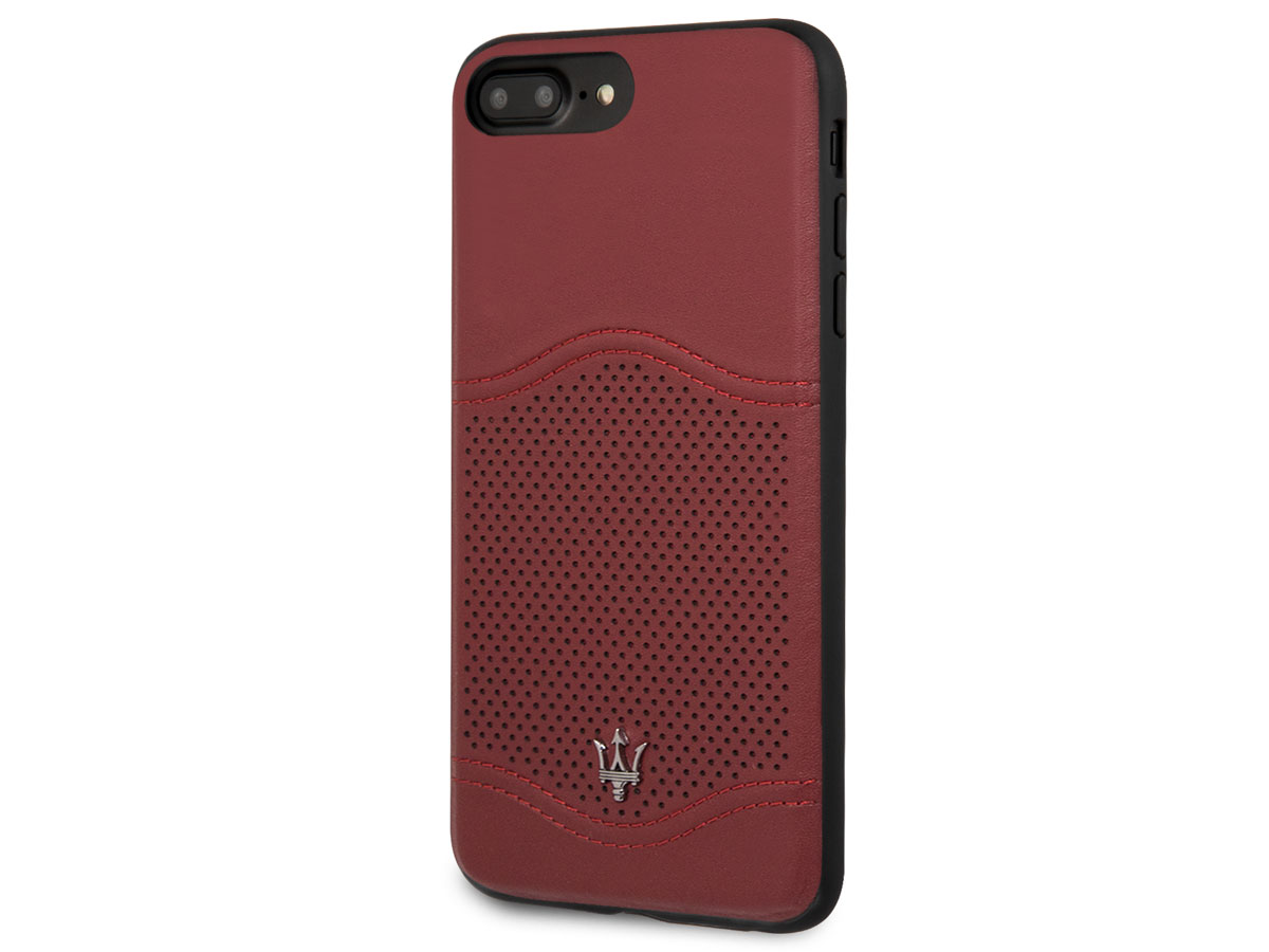 Maserati Leather Case - iPhone 8+/7+/6+ Hoesje Leer
