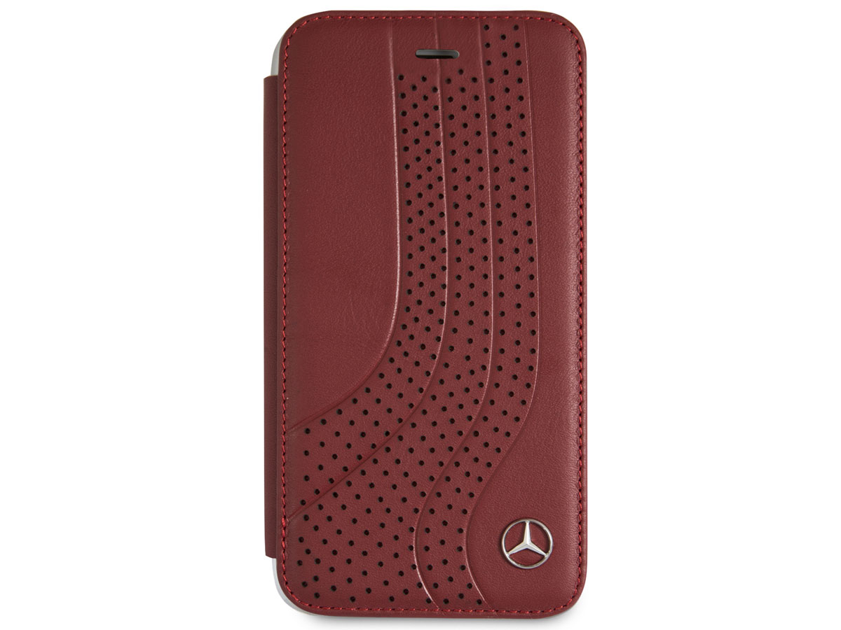 Mercedes-Benz Curve Folio Rood Leer - iPhone 8+/7+/6+ hoesje