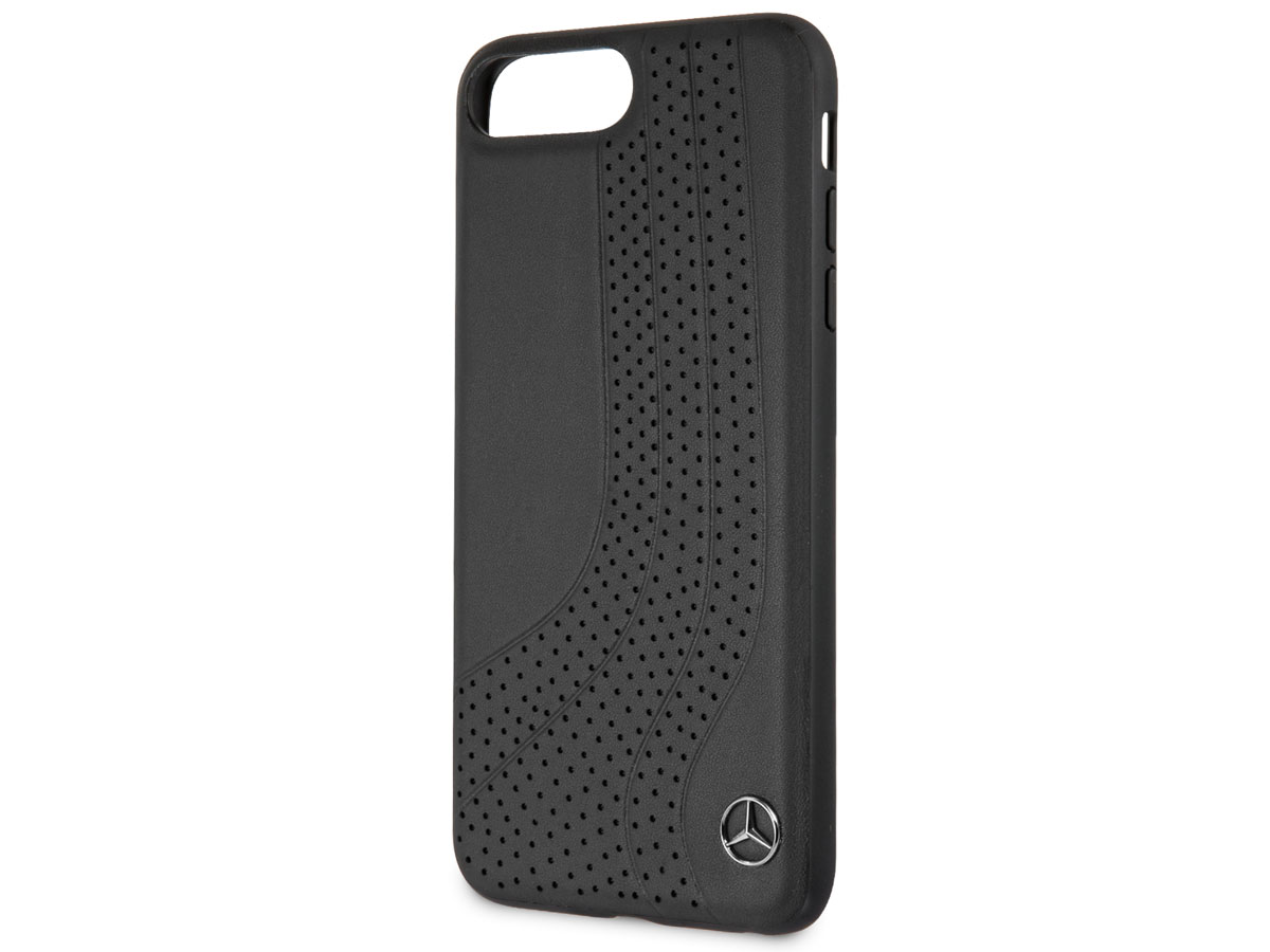 Mercedes-Benz Curve Case Zwart Leer - iPhone 8+/7+/6+ hoesje