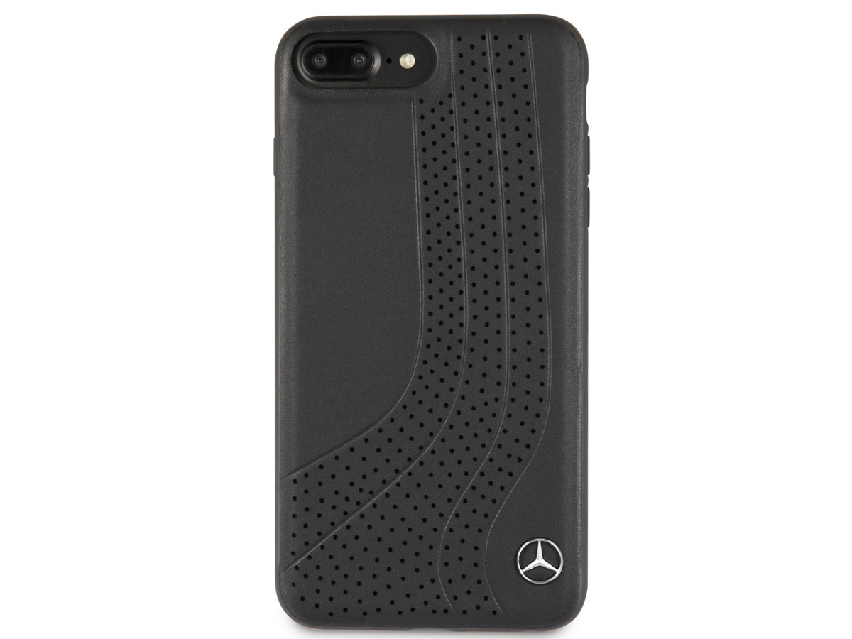 Mercedes-Benz Curve Case Zwart Leer - iPhone 8+/7+/6+ hoesje