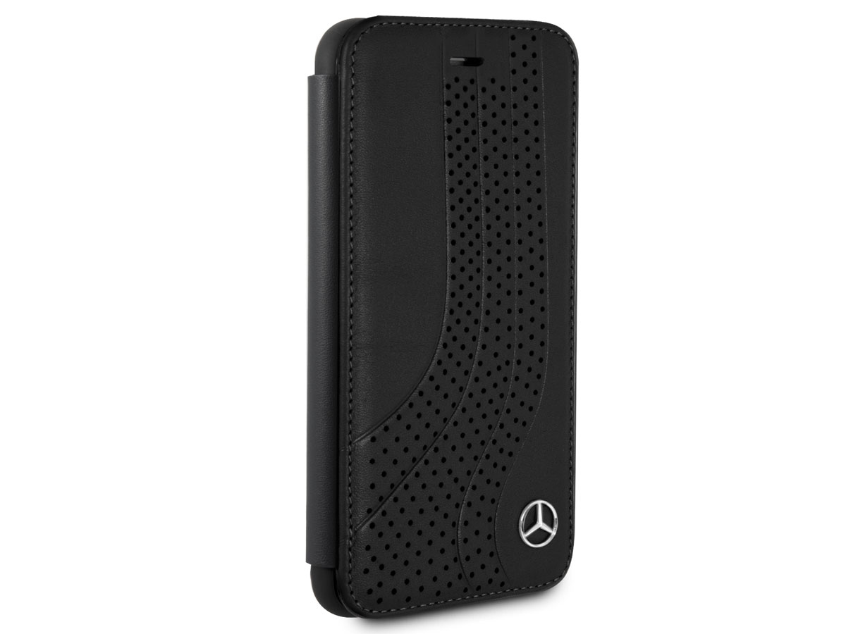 Mercedes-Benz Curve Folio Zwart Leer - iPhone 8+/7+/6+ hoesje