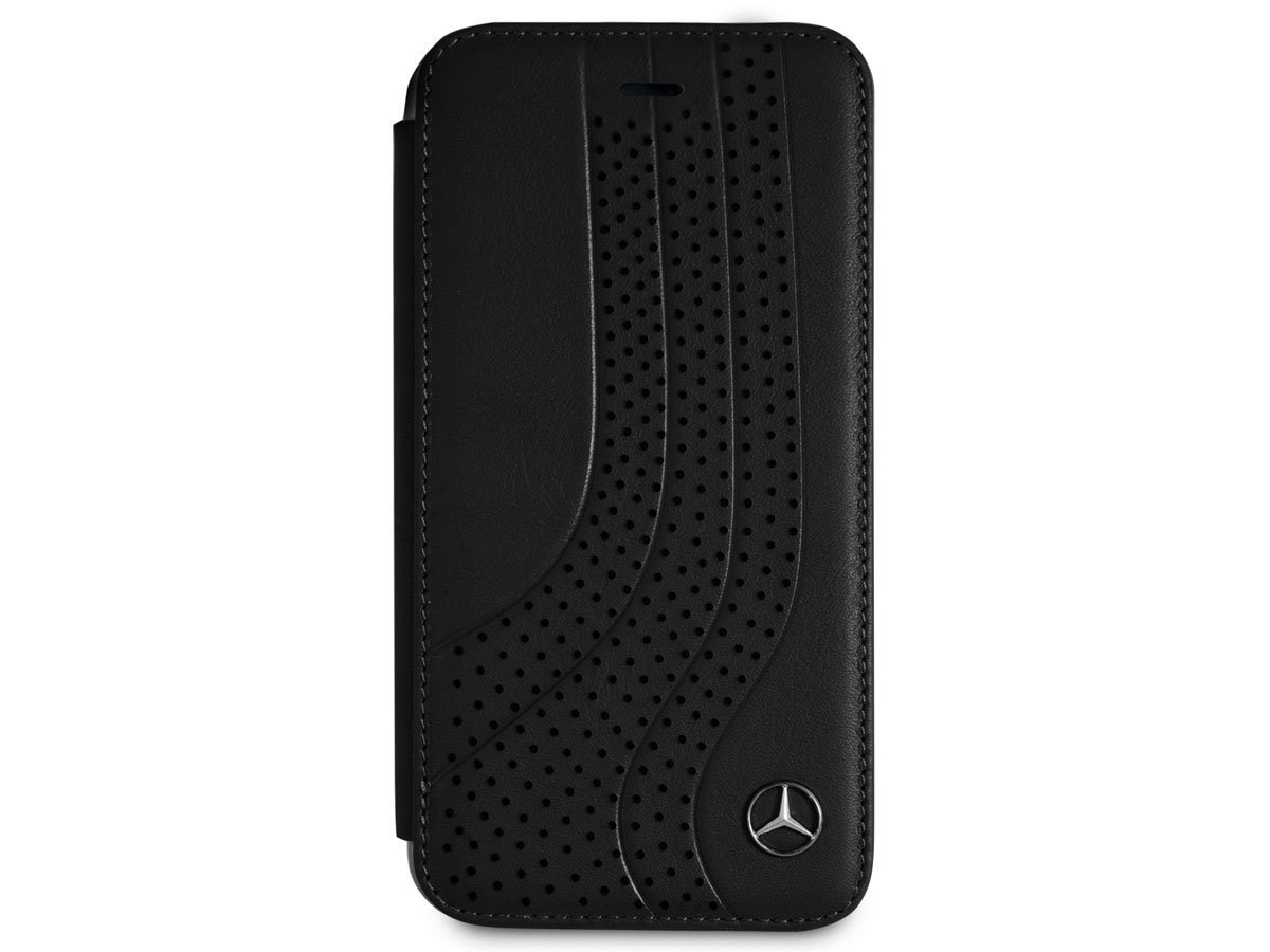 Mercedes-Benz Curve Folio Zwart Leer - iPhone 8+/7+/6+ hoesje
