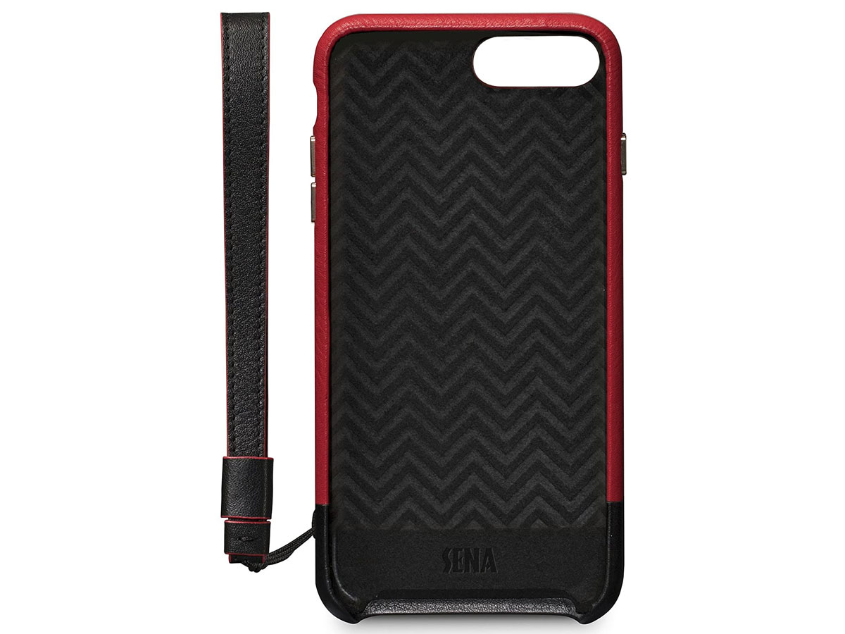 Sena Leather Wristlet Case Rood - iPhone 8+/7+ Hoesje