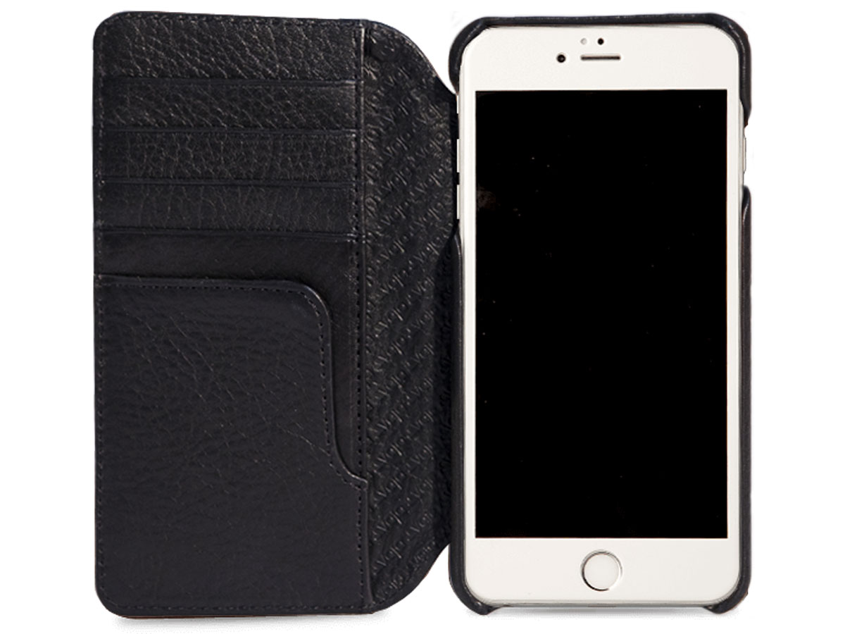Vaja Wallet Agenda Case Zwart - iPhone 8+/7+ Hoesje Leer