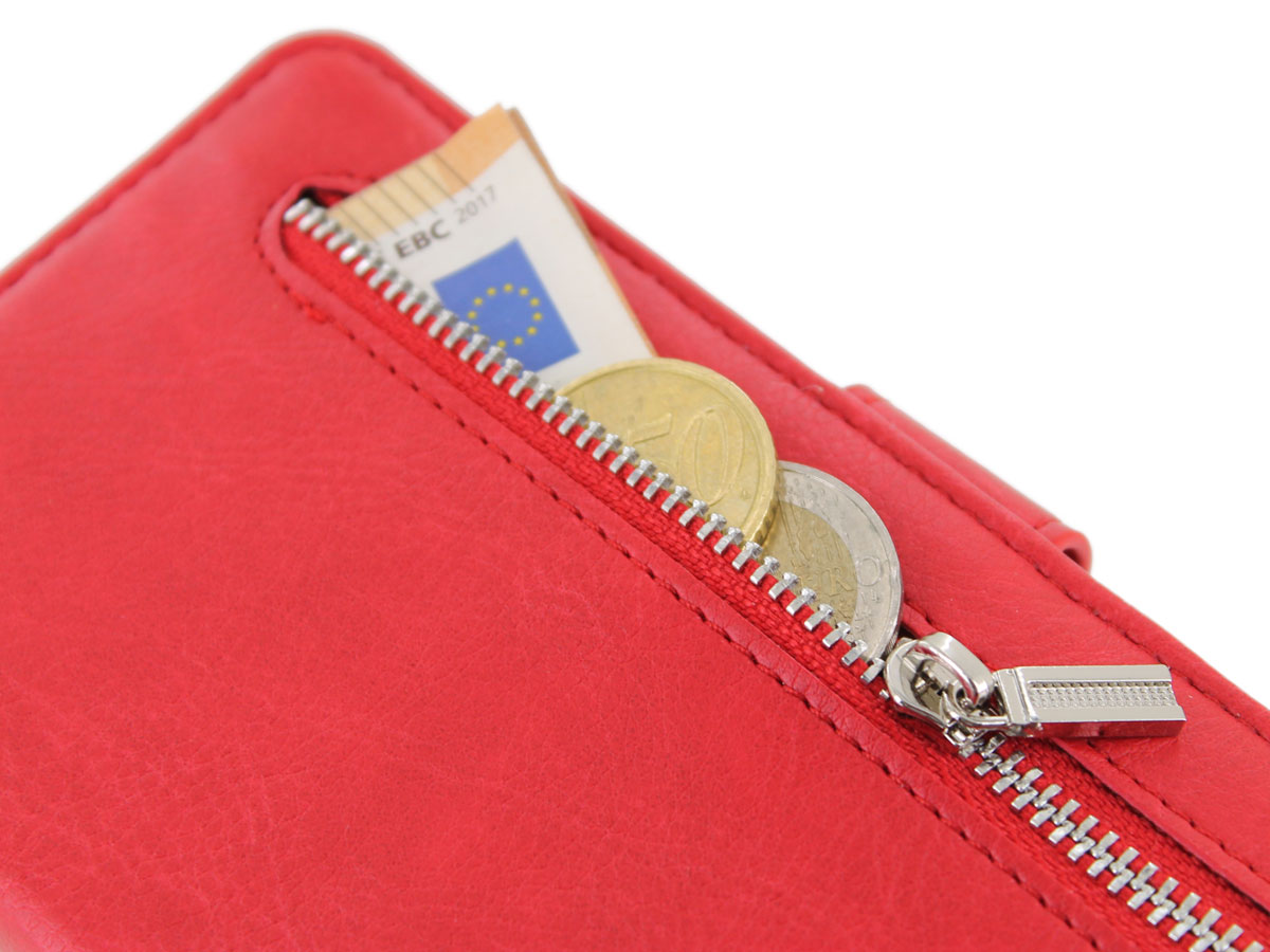 Zipper Wallet Case Rood - iPhone SE / 5s / 5 hoesje