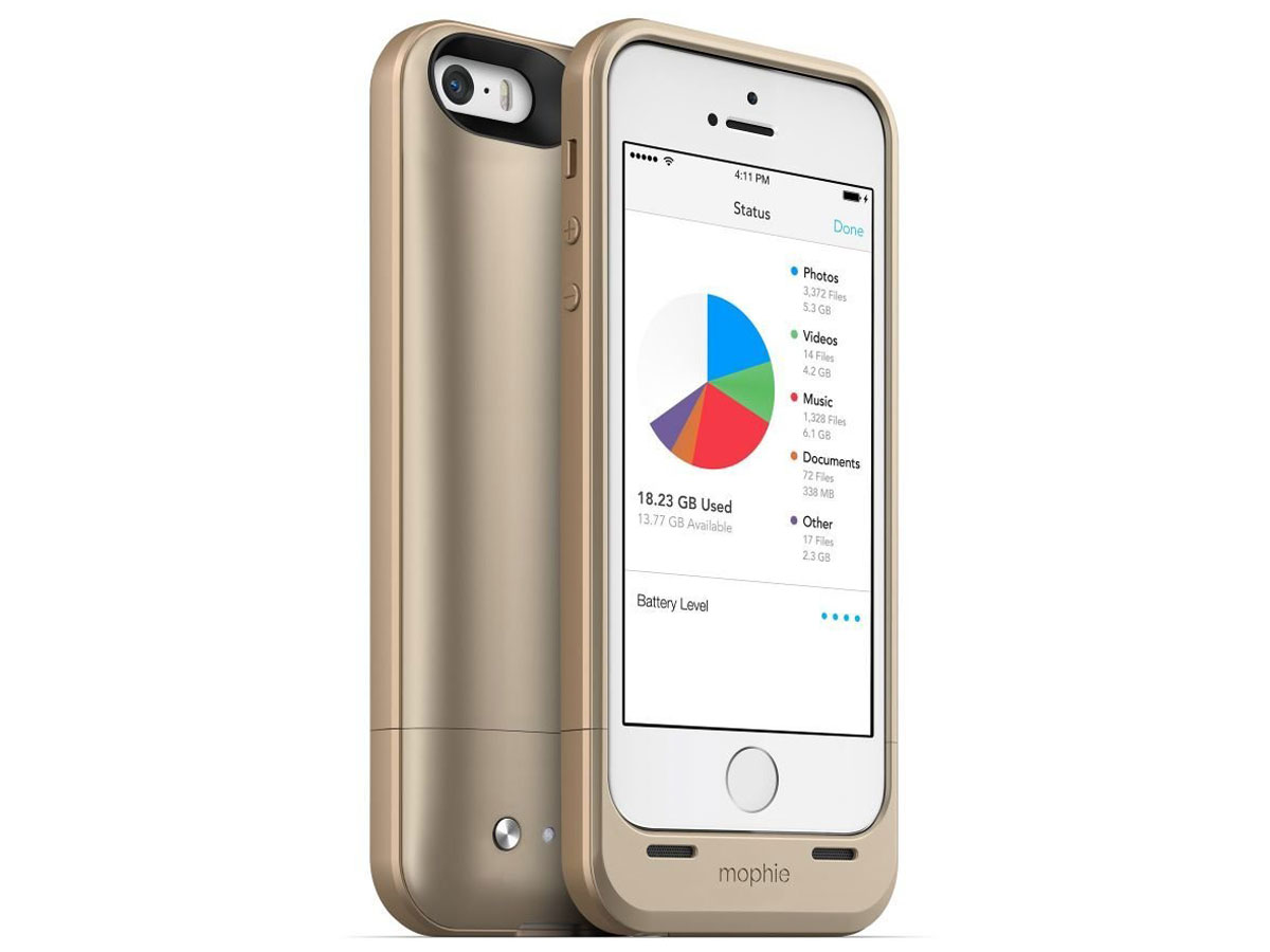 Mophie Space Pack 32GB - iPhone SE/5s/5 hoesje (Goud)
