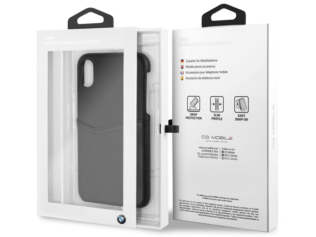 BMW Leather Card Case - Leren iPhone X/Xs hoesje