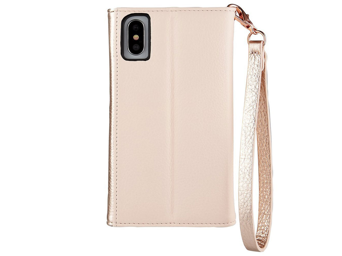 Case-Mate Leather Wristlet Folio Rosé - iPhone X/Xs hoesje