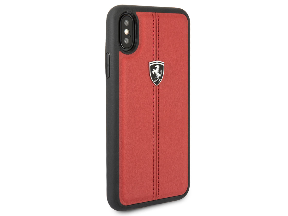 Ferrari Heritage Stitch Case Rood - iPhone X/Xs hoesje