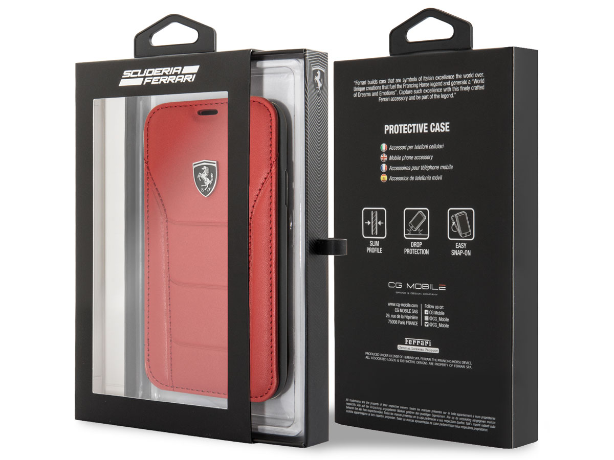 Ferrari Heritage 488 Bookcase Rood - iPhone X/Xs hoesje