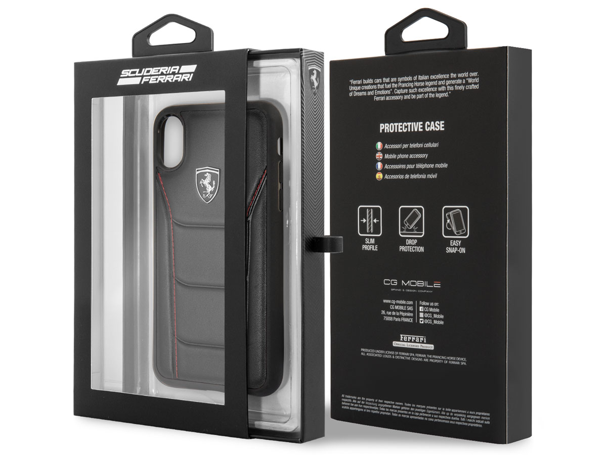 Ferrari Heritage 488 Case Zwart - iPhone X/Xs hoesje