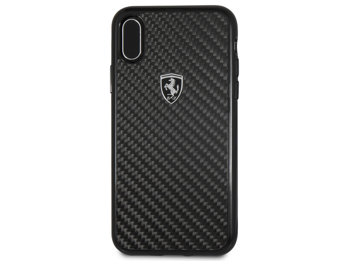 Ferrari Carbon Fiber Case - iPhone X/Xs hoesje