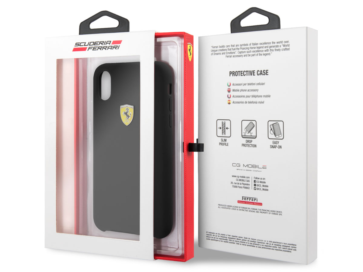 Ferrari Signature Case Zwart - iPhone X/Xs hoesje