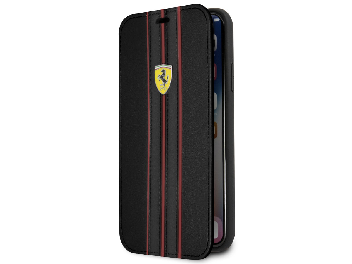 Ferrari Urban Bookcase Zwart - iPhone X/Xs hoesje