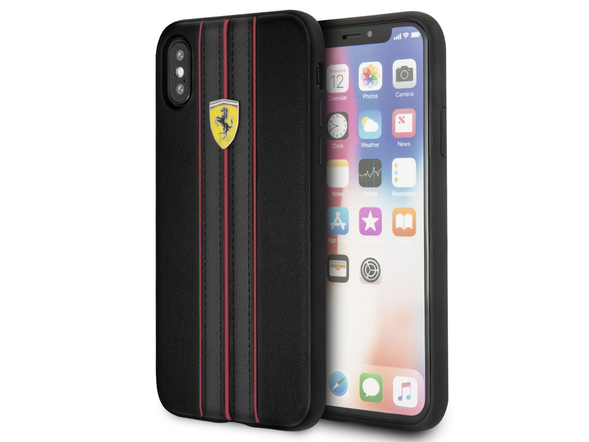 Ferrari Urban Hard Case Zwart - iPhone X/Xs hoesje