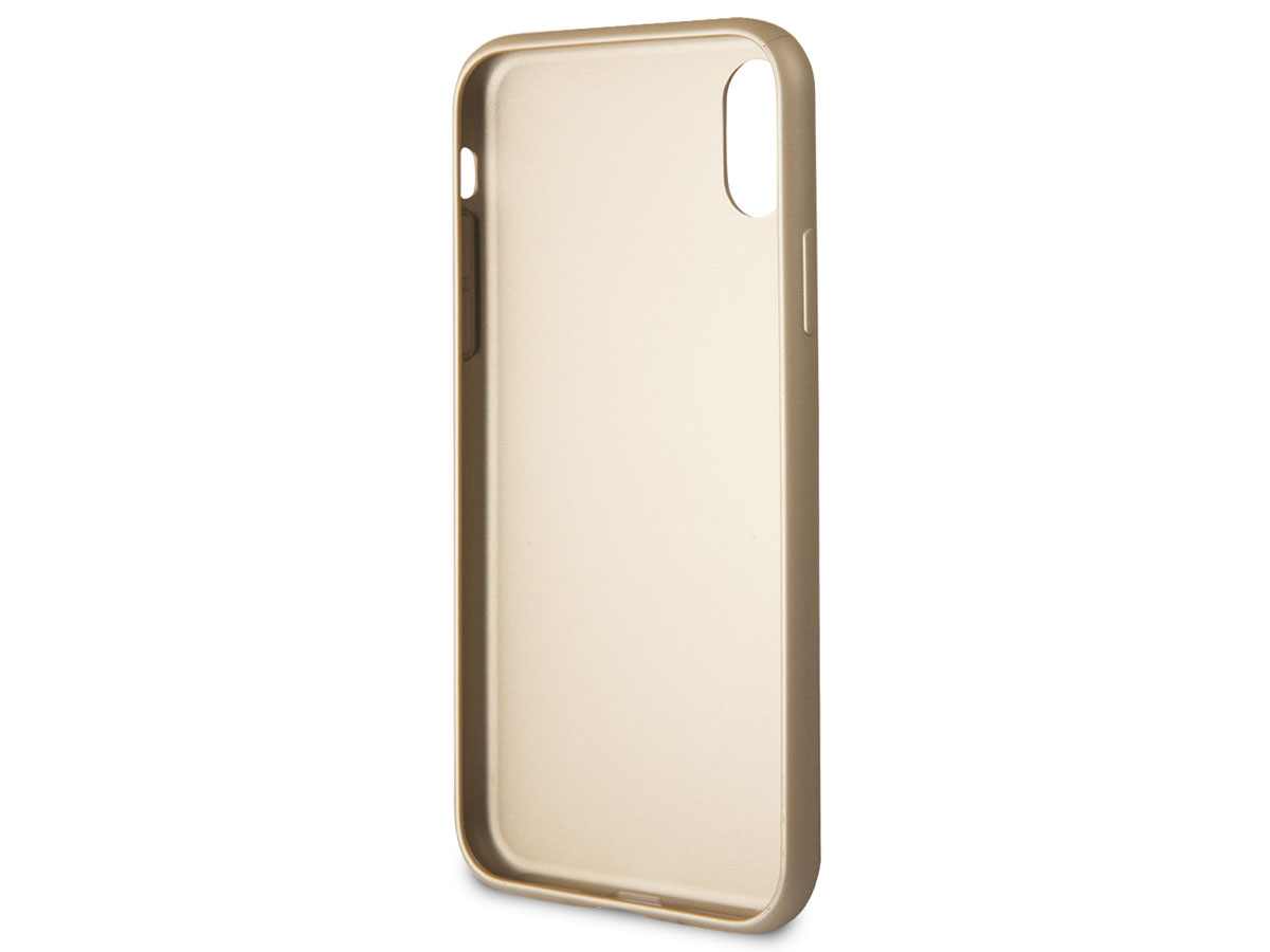 Guess Butterfly Studs Soft Case Goud - iPhone X/Xs hoesje