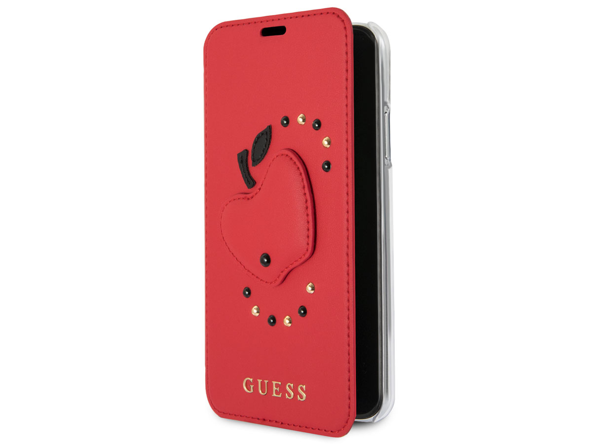 Guess Fruitastic Bookcase Rood - iPhone X/Xs hoesje