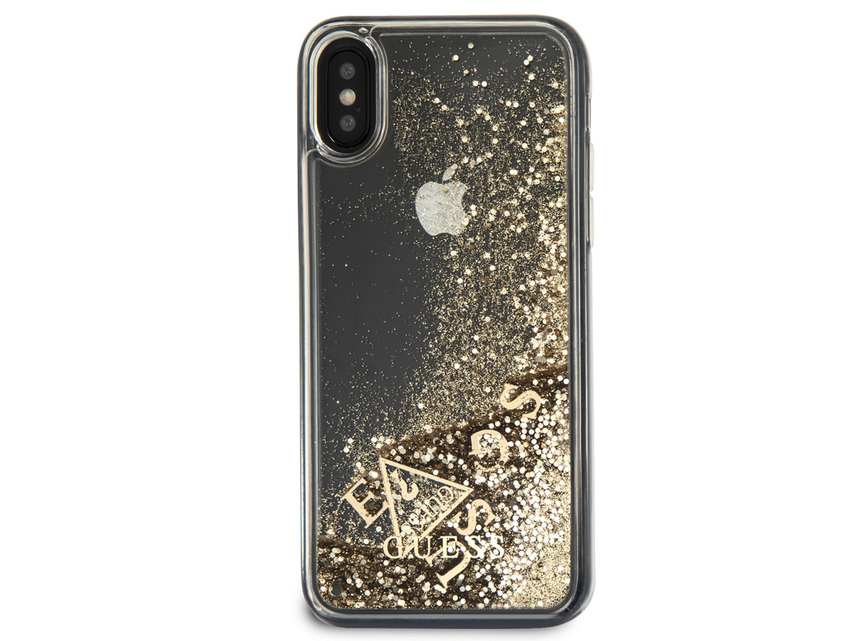 Guess Floating Logo Case Goud - iPhone X/Xs hoesje
