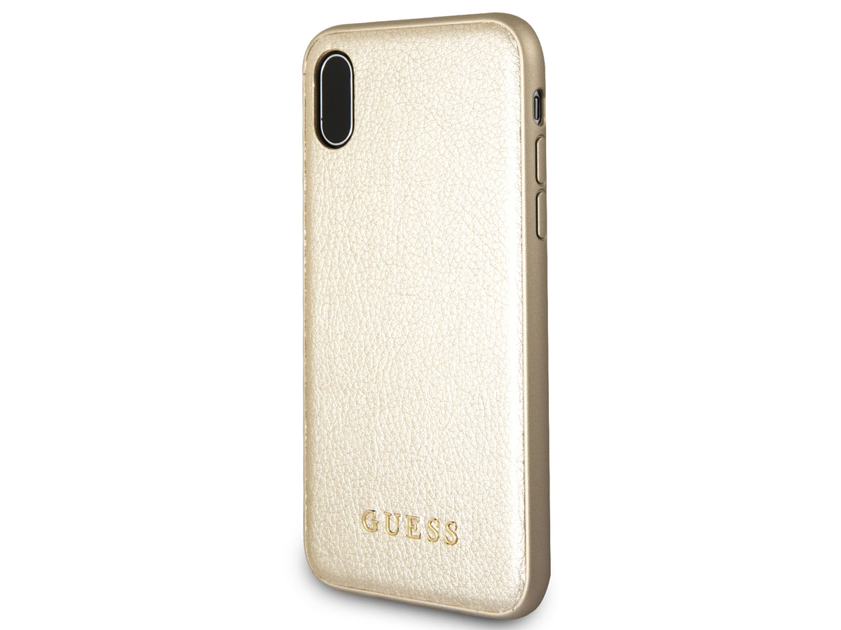 Guess Iridescent Soft Case Goud - iPhone X/Xs hoesje