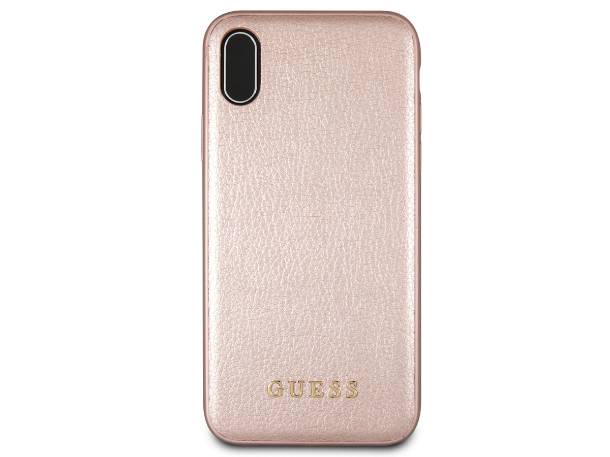 Guess Iridescent Soft Case Rosé - iPhone X/Xs hoesje