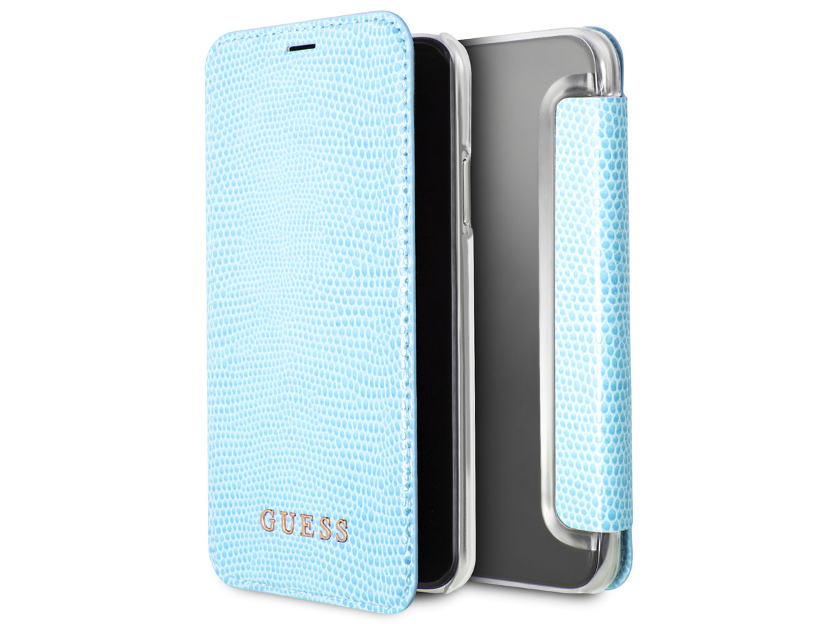 Guess Python Bookcase Blauw - iPhone X/Xs hoesje