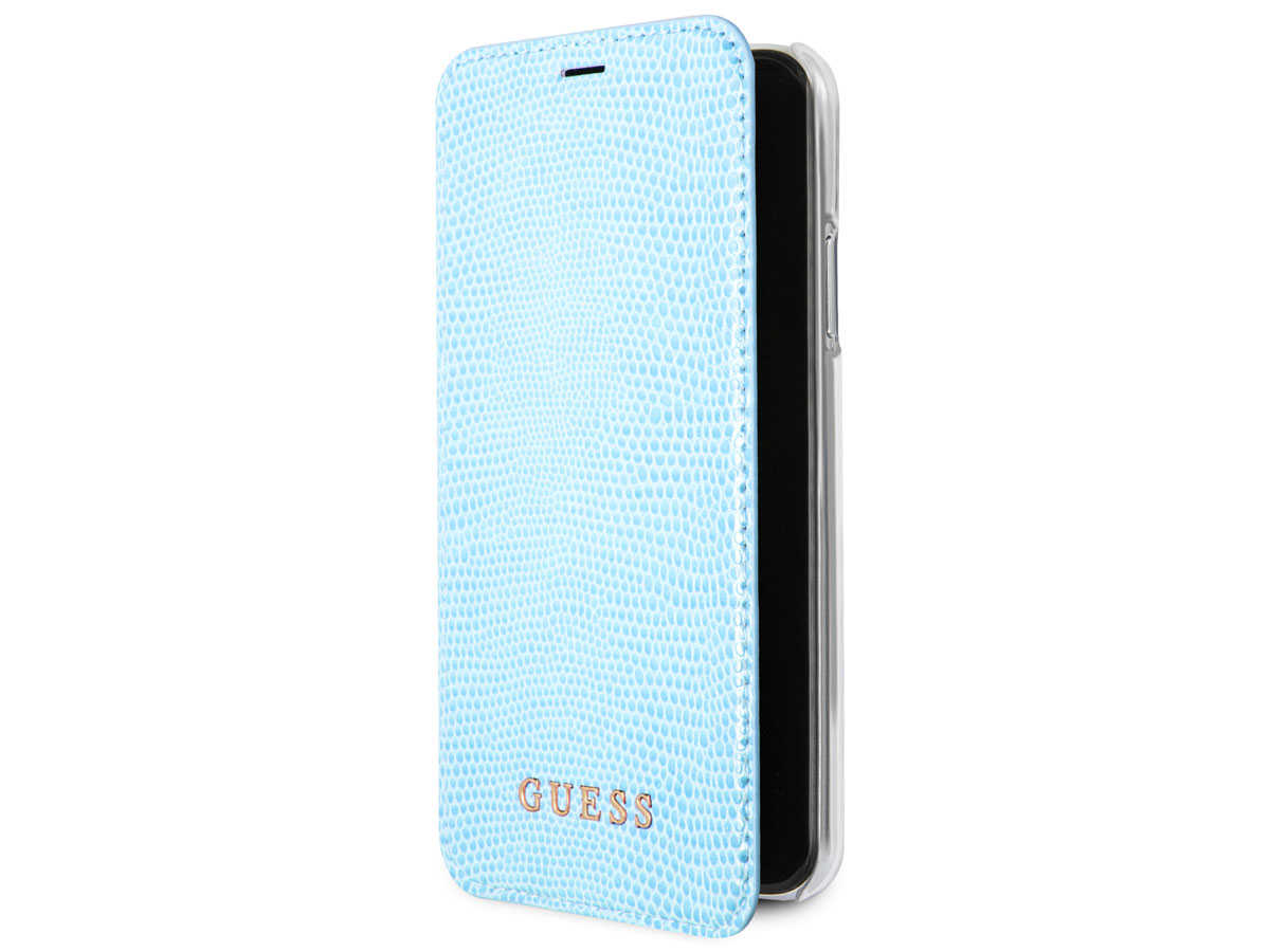Guess Python Bookcase Blauw - iPhone X/Xs hoesje
