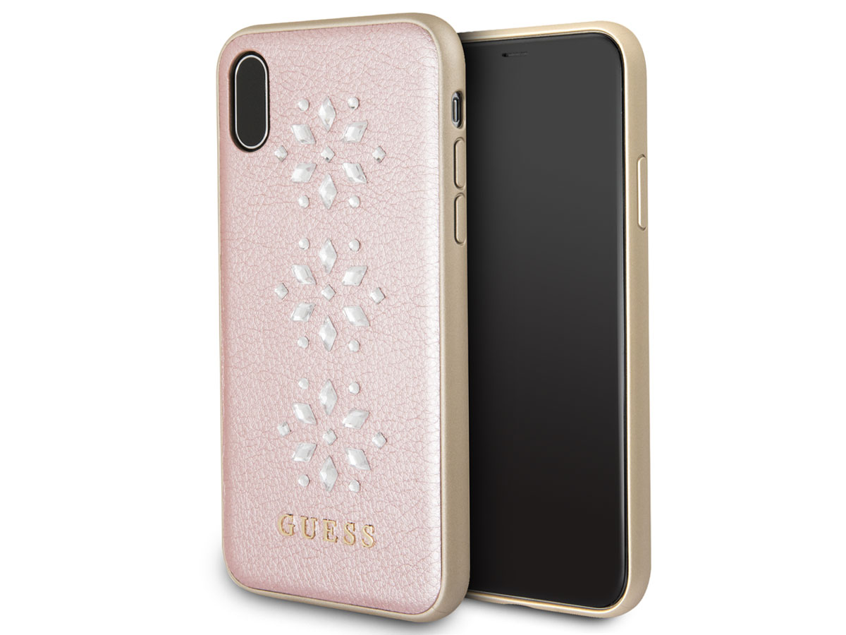 Guess Diamond Snow Flake Soft Case - iPhone X/Xs hoesje