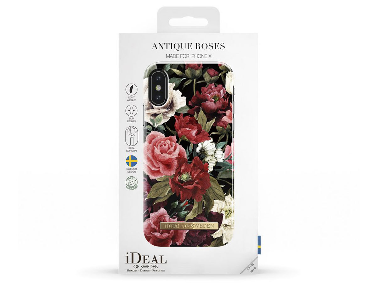 iDeal of Sweden Case Antique Roses - iPhone X/Xs hoesje