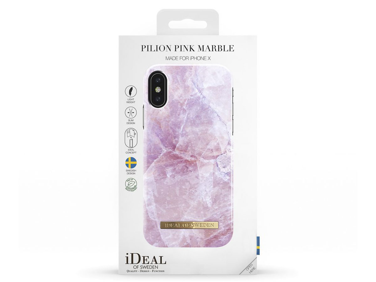 iDeal of Sweden Case Pink Marble - iPhone X/Xs hoesje
