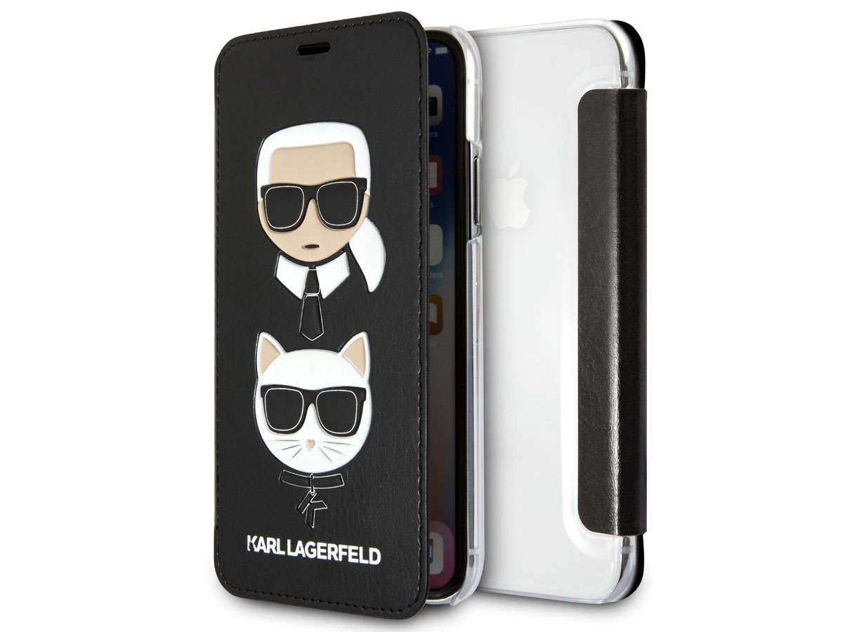 Karl Lagerfeld Bookcase Karl & Choupette - iPhone X/Xs hoesje